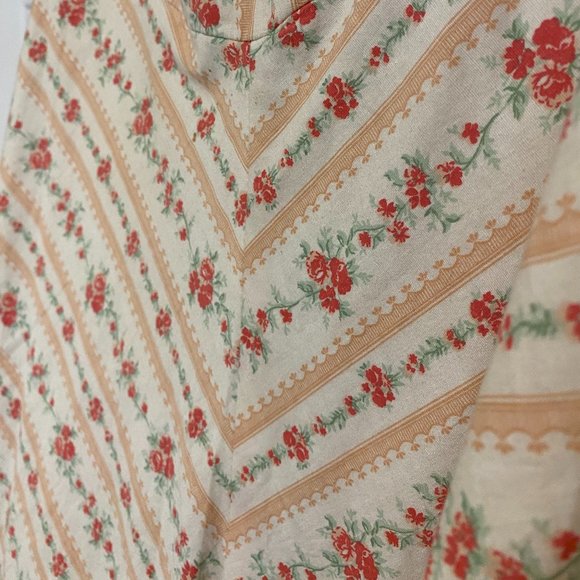 Vintage Style A-Line Strapless Dress (Peach Floral) - Picture 1 of 4